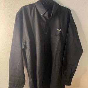 Tesla Black Men’s Casual Button Down Shirt
